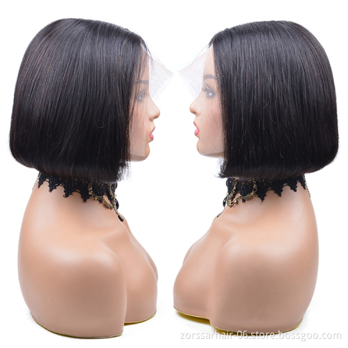 Cheap Price Short Bob Human Hair Brazilian Hair Wig,4x4 Closure Short Bob Wigs for Black Wig,8inch-14inch Wholesale Mink Women